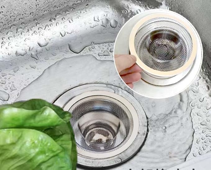 8PCS Metal Mesh Kitchen Sink Strainer, 3.54" Stainless Steel Slop Basket Filter - Image 4
