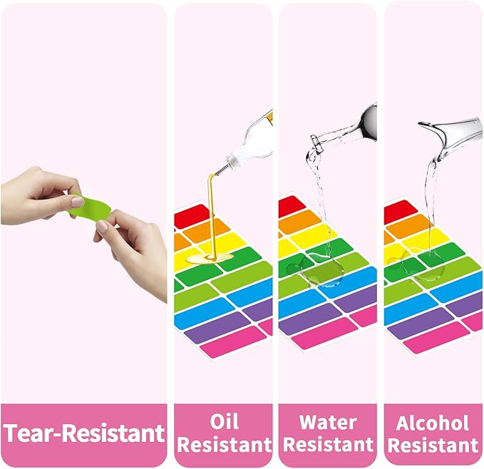 STARLIBOO Removable Labels, Removable Colored Labels Stickers, Self-Adhesive - Image 4