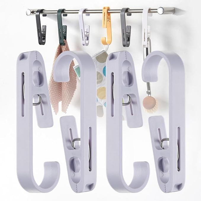 iBetterLife 4Pcs Laundry Hooks Hanging Clips Heavy Duty Outdoor Clothes Pins by iBetterLife