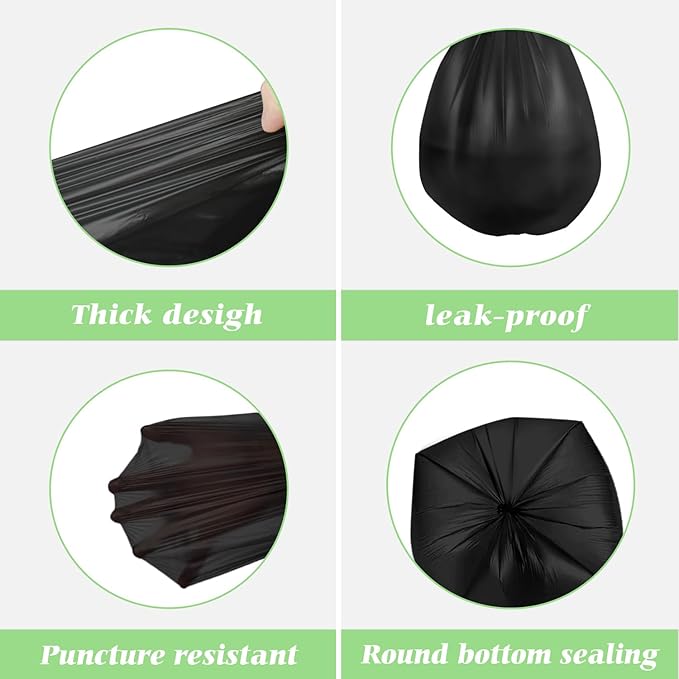 3 Gallon 120 Counts Small Trash Bags Garbage Bags by RayPard, 10-12 Liter Waste - Image 4