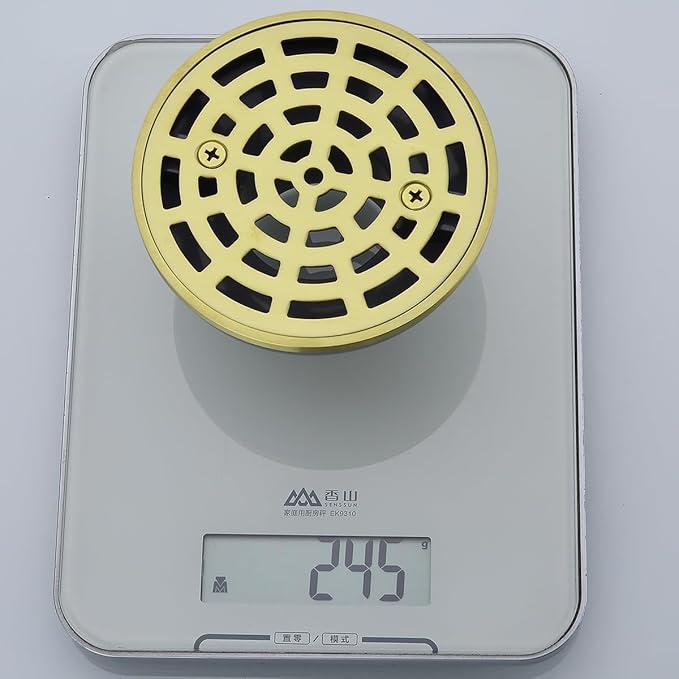 RANDOM Round Shower Drain SUS304 Stainless Steel Brushed Gold Shower Drain 4 - Image 9
