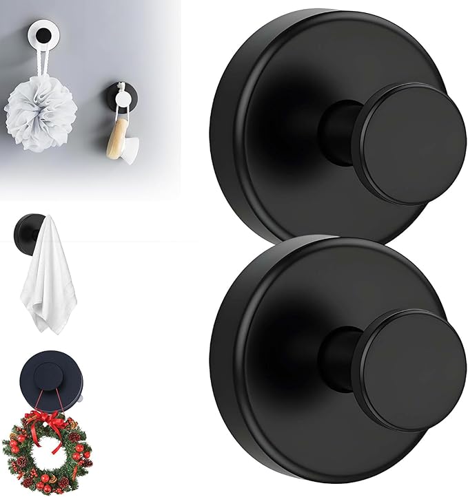 Suction Cup Hooks for Wreaths, 2025 New No Drill Suction Cup Hooks on Glass by ANYSENTHome