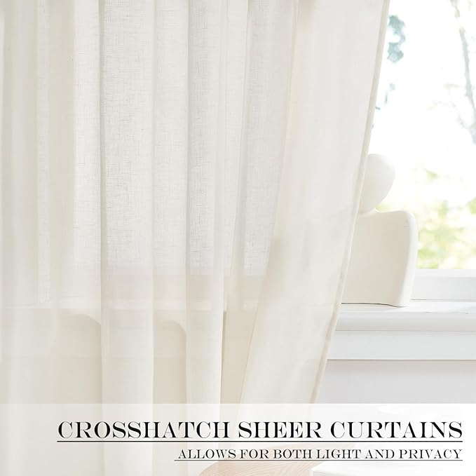 NICETOWN Linen Curtains 50 Inches Long - Image 2