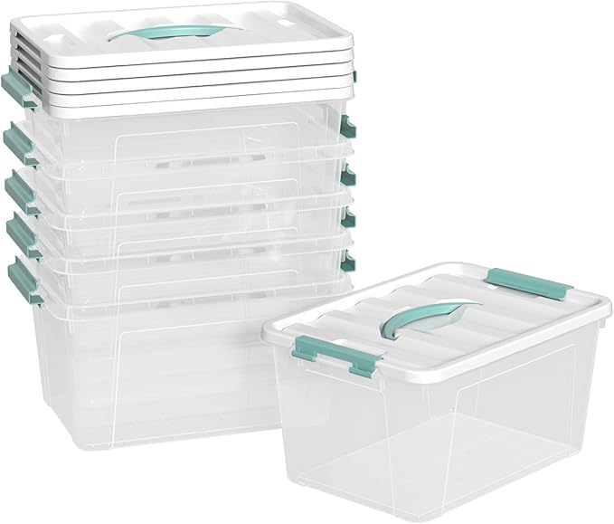 Xyskin 6 Pack 14 Quart Stackable Plastic Storage Bins - Image 7