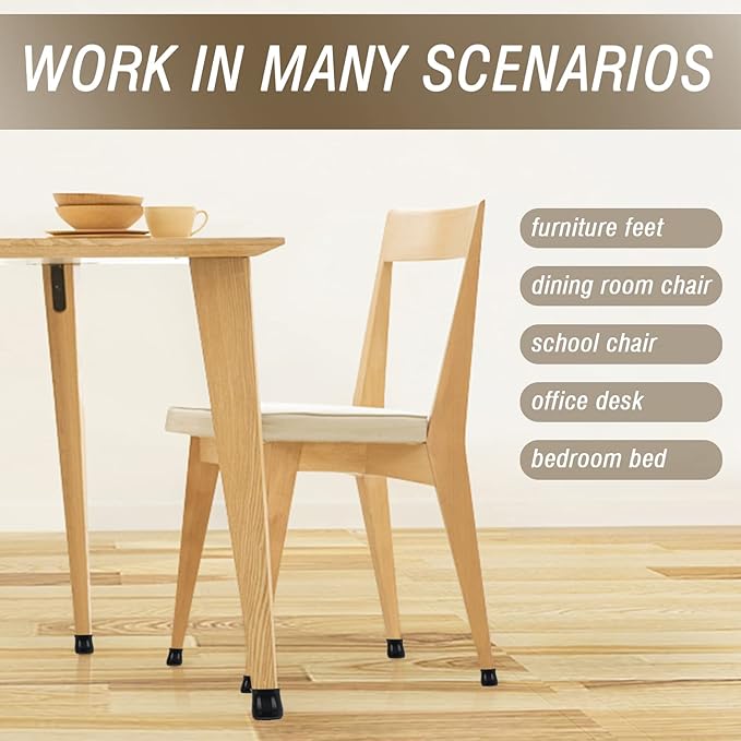 BUMACO 20Pcs Chair Leg Floor Protectors Chair Leg Protectors - Image 5