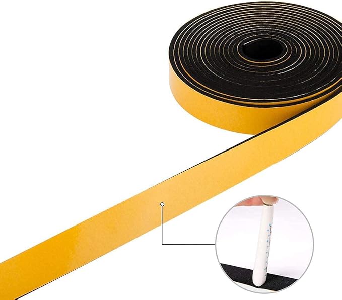 Neoprene Foam Weather Stripping, 2 Inch Wide X 3/8 Inch Thick, Door Jamb Seal - Image 5