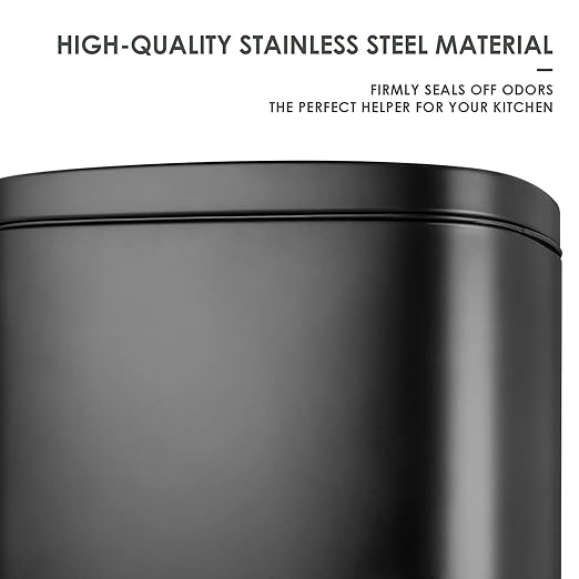 AthLike Trash Can, Stainless Steel Kitchen Garbage Can, Step Waste Bin - Image 3