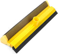 11.6" Window Squeegee with Scrubber, 2-in-1 Car Glass Cleaning Kit with Sponge by Opow
