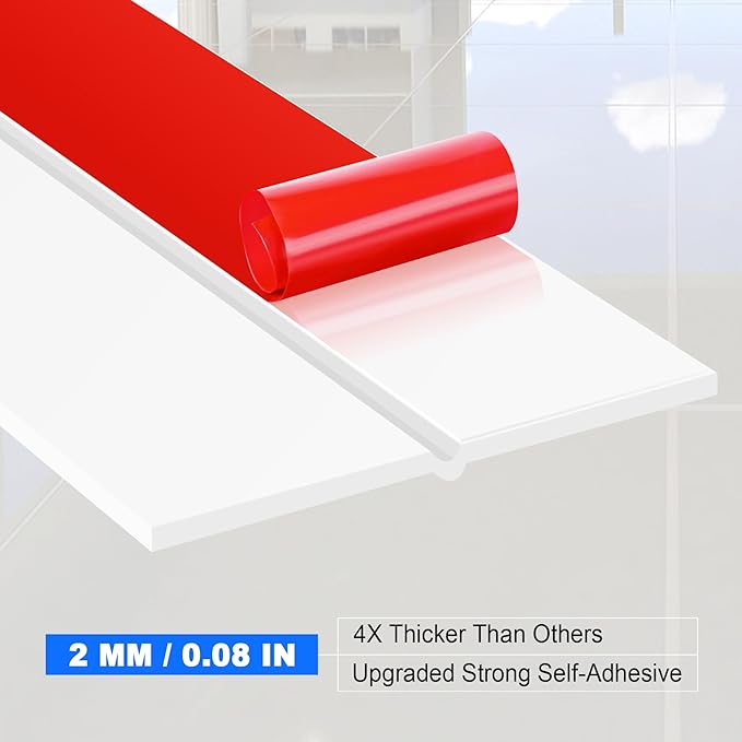 ToLanbbt Weather Stripping Silicone Door Seal Strip 2 in x 10 ft Door Draft - Image 3
