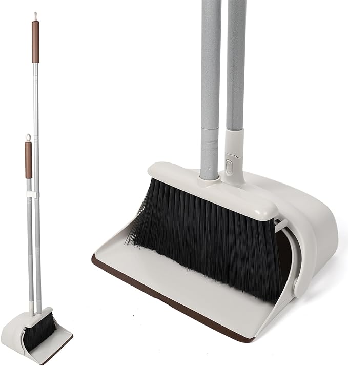 54" Long Handled Broom and Dustpan Set by Unknown