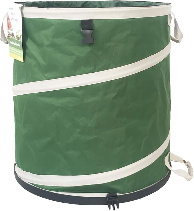 46-Gallon Collapsible Trash Can Hard-Shell Bottom Yard Garden Bag by TespherCreationsforYardWorkLawnsCarePatioGardeningOutdoorCampingandRVTrips