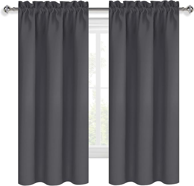 DWCN Blackout Curtains for Bedroom 63 Inch Length 2 Panels Set, Solid Thermal - Image 9