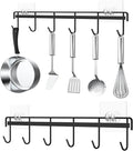 Myfolrena Adhesive Kitchen Hooks Utensil Hanger Holder Hanging Rack 2 Pack by Myfolrena