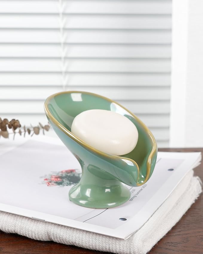 Soap Dish, Self Draining Bar Soap Holder - Image 8