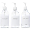 MaisoNovo Refillable Shampoo and Conditioner Bottles | 16.9 fl oz Set of 3 by MaisoNovo-TheArtofSustainableLiving