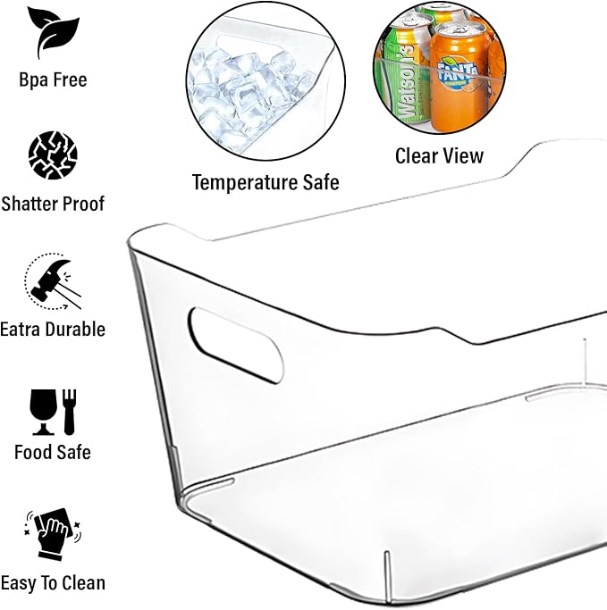 Clear Storage Bins, Pantry Organizers and Storage Containers Fridge Organizer - Image 5