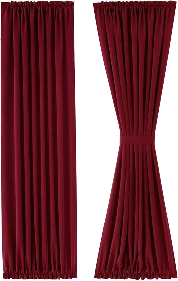 DWCN French Door Curtains – Rod Pocket Thermal Blackout Curtain - Image 7