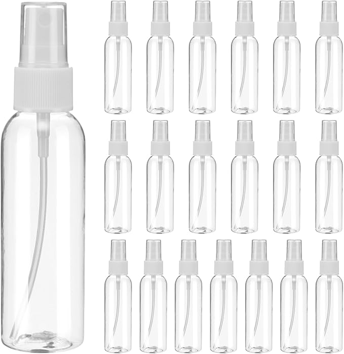 uxcell 20Pack Spray Bottles, 2Oz/60ML Clear Empty Mist Plastic Mini Travel by uxcell