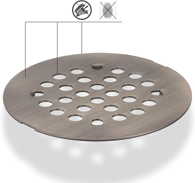 rrajj 4-1/4 Inch Round Snap-in Shower Floor Drain Cover Replacement Cover - Image 3