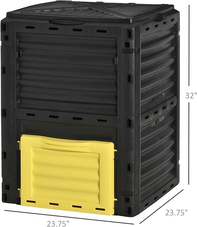 Outsunny Garden Compost Bin 80 Gallon Outdoor Large Capacity Composter Fast - Image 7