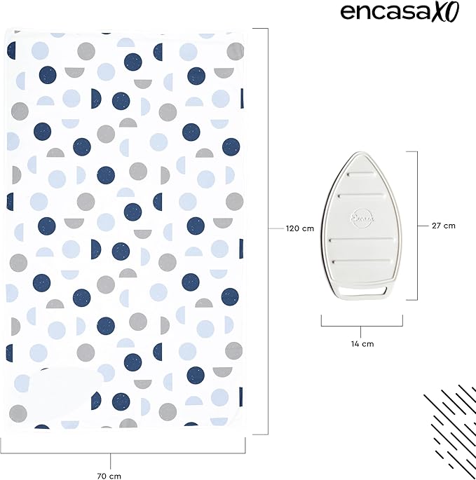 Encasa XO Ironing Mat/Pad with 3mm Padding & Silicone Iron Rest - Image 4