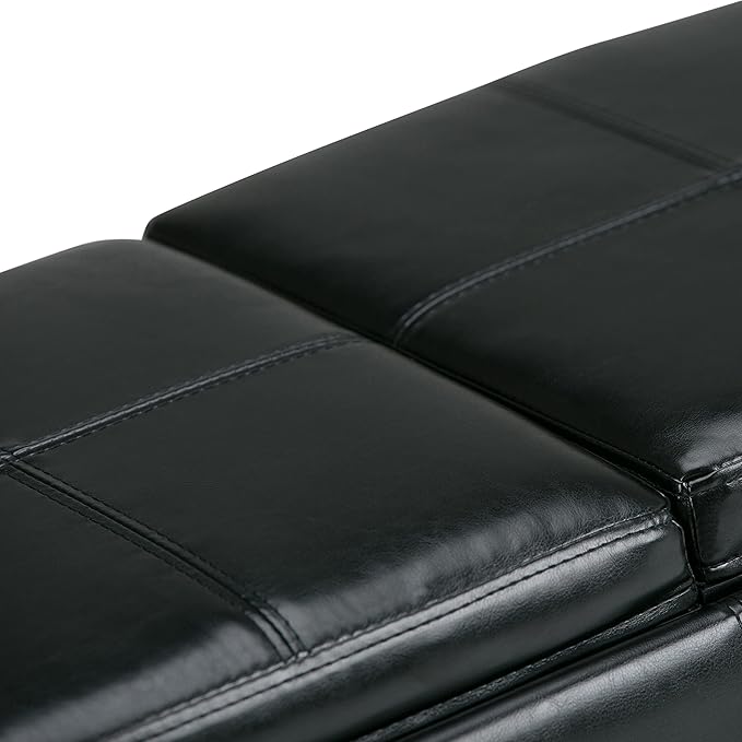 SIMPLIHOME Avalon 42 inch Wide Contemporary Rectangle Storage Ottoman in - Image 10