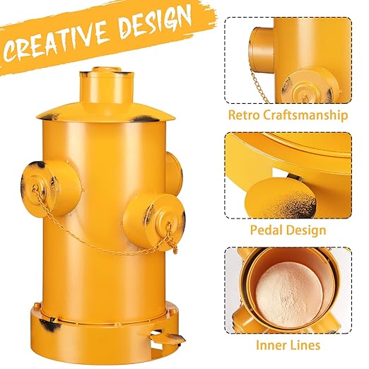 Hoolerry Fire Hydrant Trash Can Retro Creative Garbage Can - Image 3