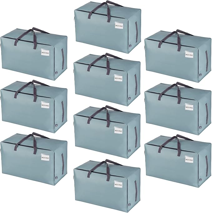 VENO 10 Pack Moving and Storage Bags, Heavy Duty, Alternative to Moving Boxes by Veno