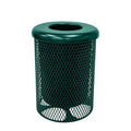COATEDOUTDOORFURNITURE RFT-TXTGRN Heavy Duty Round Trash Receptacle by CoatedOutdoorFurniture