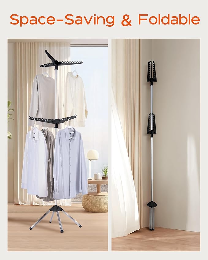 Clothes Drying Rack Foldable, 74.8 inch 2 Tier Laundry Drying Rack - Image 3