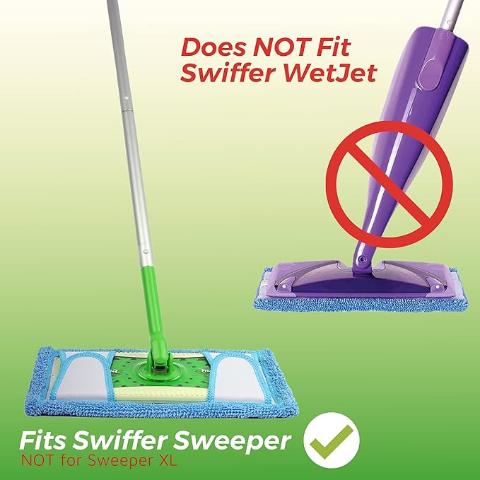 Reusable Microfiber Mop Pad for Swiffer Sweeper, 12.5'' Refill Washable for - Image 5
