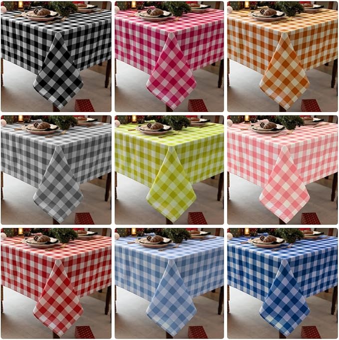 Waterproof Plaid Tablecloth Fabric - Image 6
