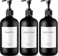 GMISUN Black Shampoo and Conditioner Dispenser, Shower Soap Dispenser Bottles by GMISUN