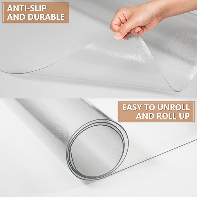 Large Office Chair Mat for Hardwood Floor- 48'' x 60'' Clear Chair Mat for Hard - Image 4
