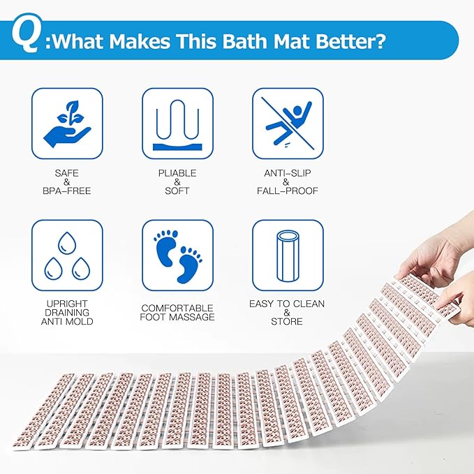 Matace Non Slip Rubber Bathtub & Shower Mat - Image 2