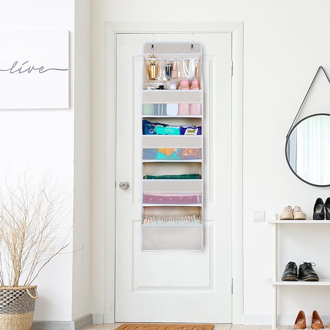 Univivi 5-Shelf Over Door Hanging Organizer Fabric Door Storage - Image 6