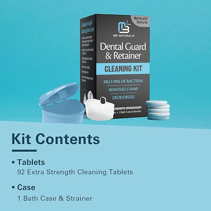 Retainer Cleaner and Soak Container, No-Mess Cleaning Tablets - Image 5
