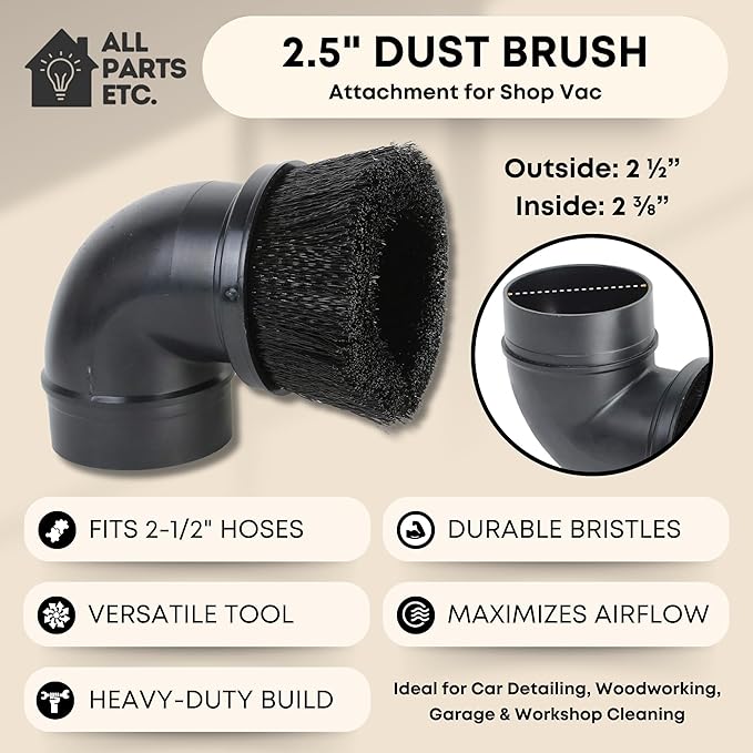 2.5" Dust Brush Attachment Compatible - Image 2