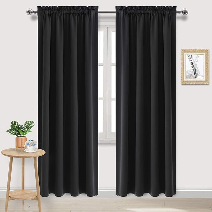 DWCN Blackout Curtains Room Darkening Thermal Insulated Bedroom Curtains Window by DWCN