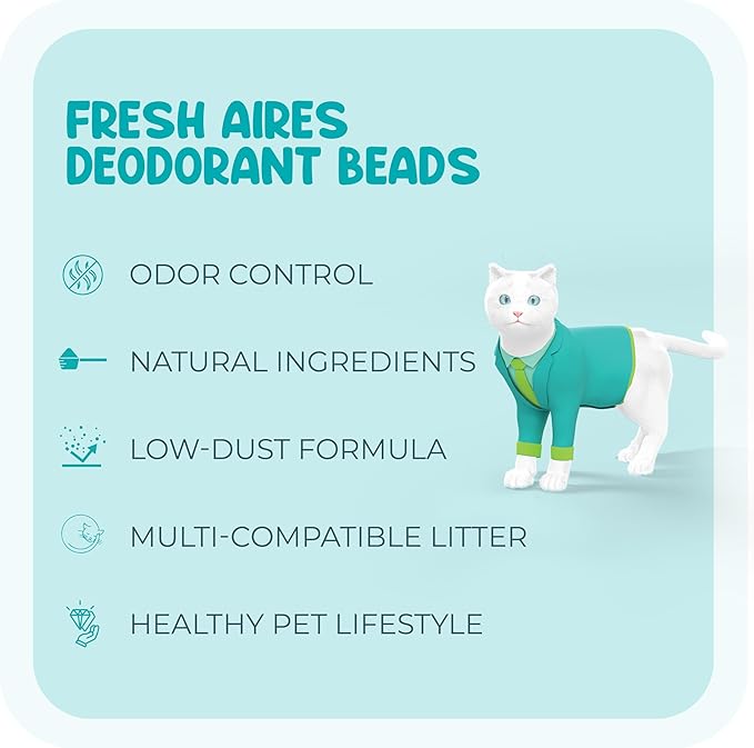 Cat Deodorant Beads | Green Apple Scent, Low-Dust & Non Toxic Litter Box - Image 6