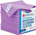12" x 12" Pro Multi-Surface Microfiber Cleaning Cloths | Purple by MicrofiberWholesale