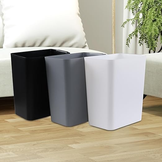 Xyskin 3 Pack Plastic Trash Wastebasket, Garbage Cans, Deskside Garbage Bin - Image 7