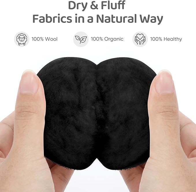 Wool Dryer Balls 6 Pack, Natural Fabric Softener, Dryer Balls Laundry Reusable - Image 4