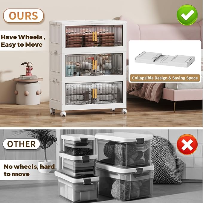 62 Gal Stackable Plastic Storage Bins - Image 2