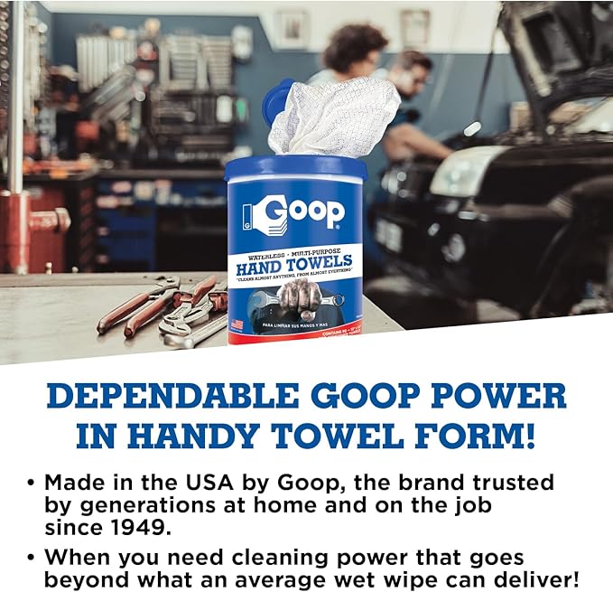 GOOP Multi-Purpose Waterless Hand Cleaner Towels - Image 8