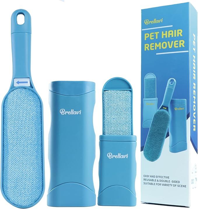 Pet Hair Remover for Clothes: Reusable Dog Cat Fur Lint Removal Brush for by Brellavi