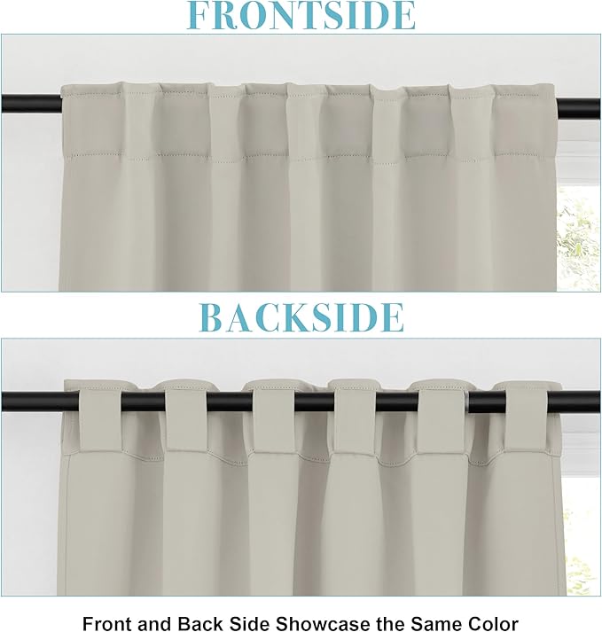 RYB HOME Blackout Curtains for Bedroom, Small Window Shades Thermal Insulating - Image 7