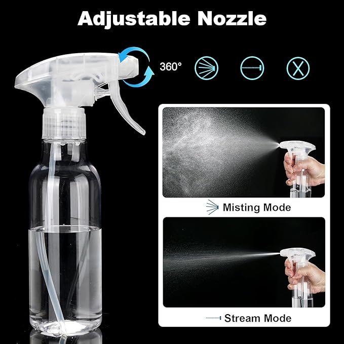 Cosywell Plastic Spray Bottles 8.8oz/260ml 2 Pack Empty Spray Bottle - Image 3