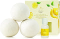 Thymes Wool Dryer Balls Set – Includes 3 Wool Laundry Balls + 1 Scented Laundry by Thymes