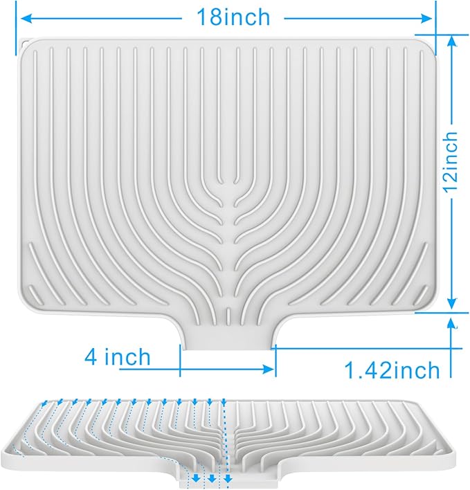 Dish Drying Matt for Kitchen Counter, Kitchen Dry Mats for Dishes Drying Pad - Image 3
